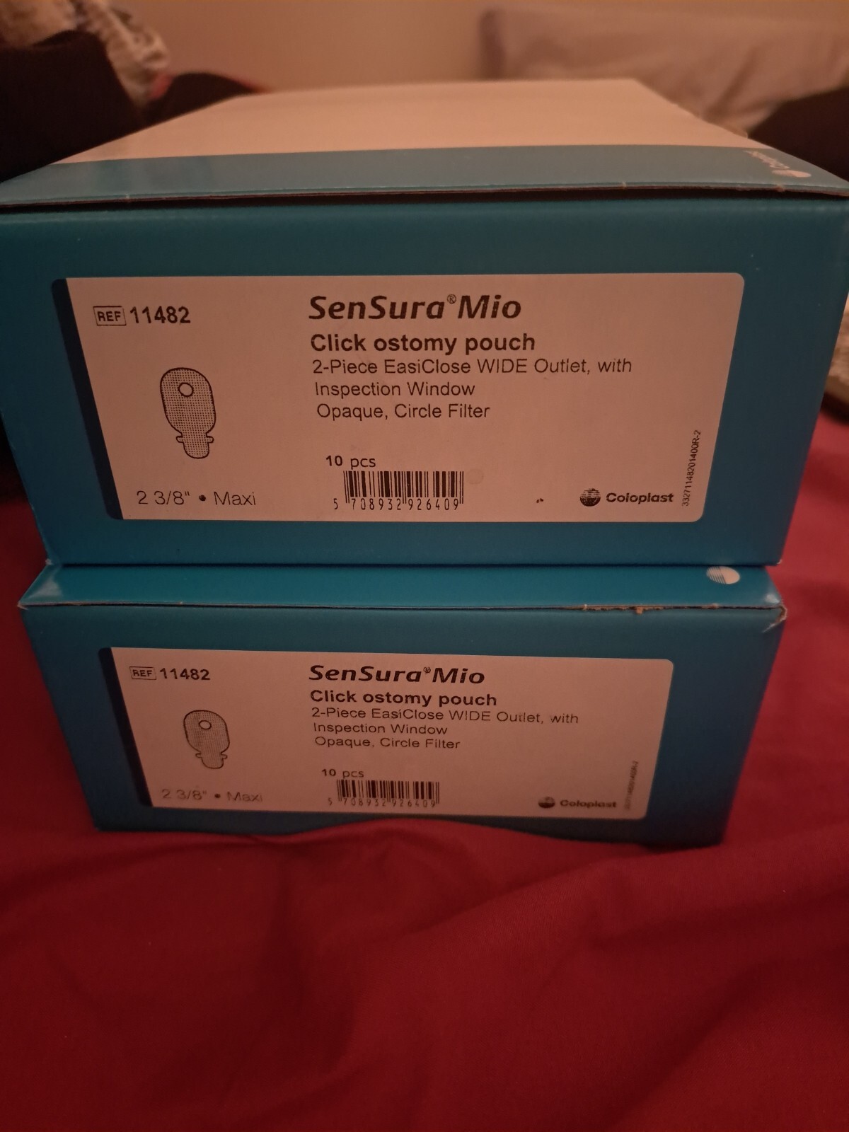2 Coloplast SenSura Mio 2-Piece EasyClose Ostomy Filter Pouch 10 Per Box(20)
