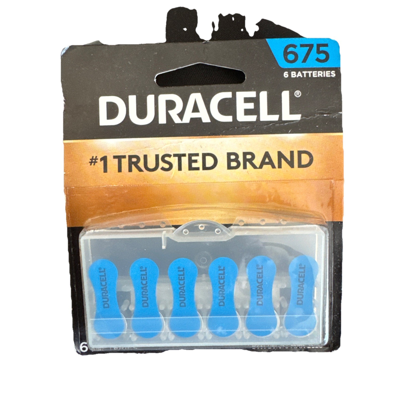 Duracell Size 675 Hearing Aid Batteries 6 Pack. exp 03/2023 Zinc Air