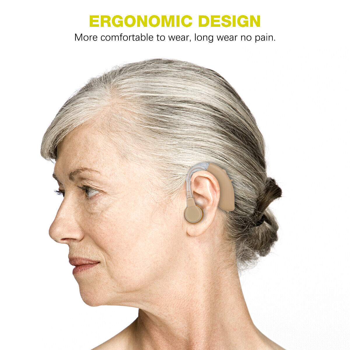 1 Pair Rechargeable Hearing Aids for Seniors & Adults with Noise Cancelling Dig