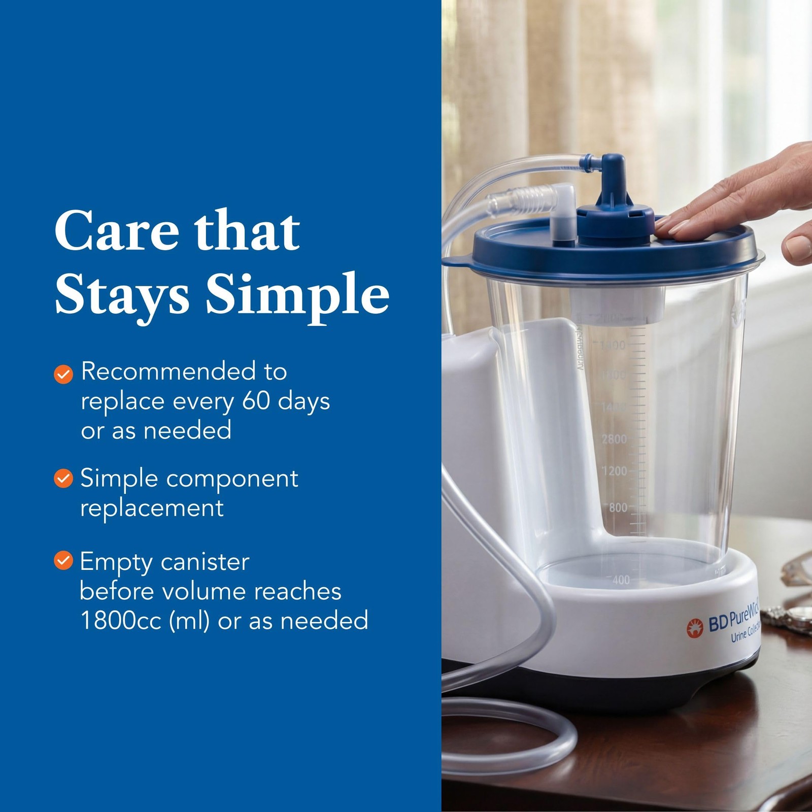 PureWick Urine Collection System Accessory Replacement Kit – Bedside Urinary …