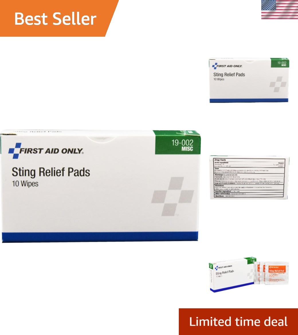10 Disposable Sting Relief Pads – Fast-Acting Pain Relief for Outdoor Adventures