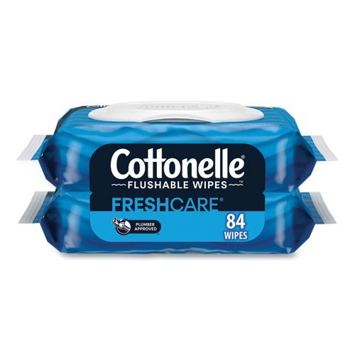 Cottonelle Flushable Cleansing Cloths, 1-Ply, 3.73 x 5.5, 84/Pack, 8 Packs/CT