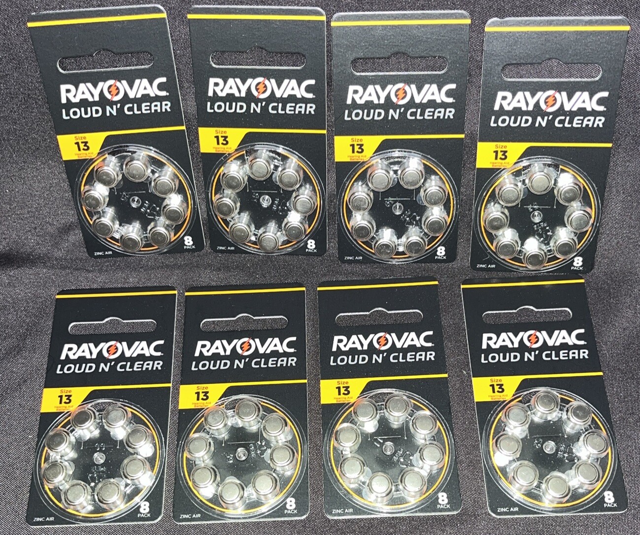 Rayovac Loud N’Clear Size 13 Hearing Aid Batteries 8 pks 64 Total Exp 08/26 New