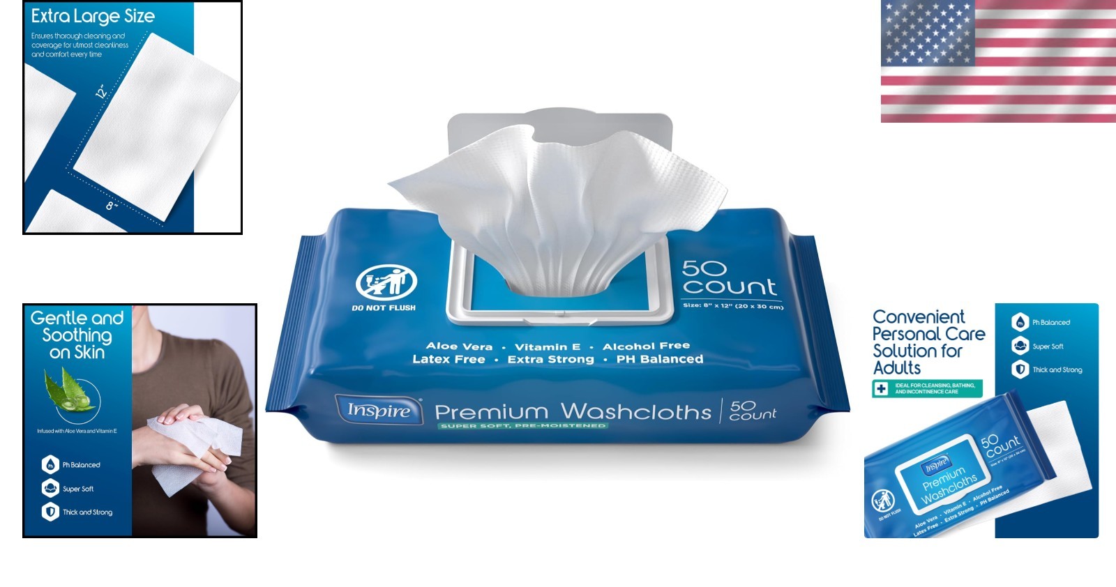 Thick and Strong Aloe Vera Adult Wipes | Perfect for Hygiene & Freshening