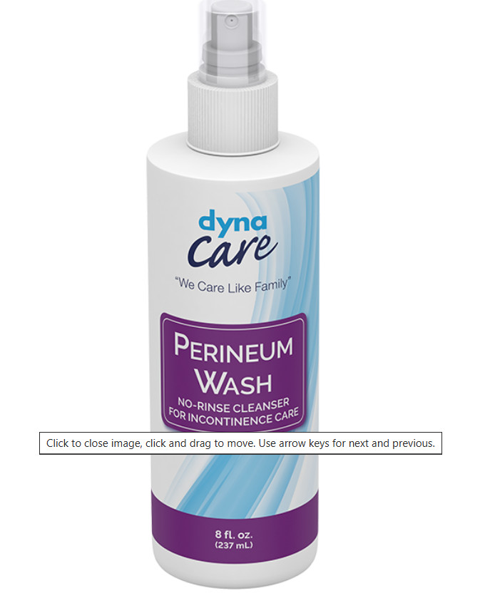 DynaCare Perineal Wash 8 oz. Pump Bottle 2Ct, No rinse cleanser, mild scent