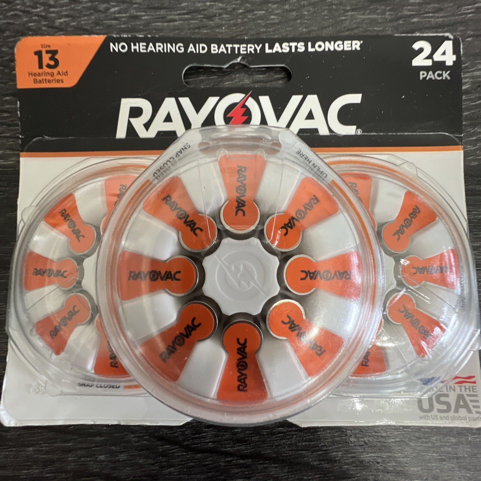Rayovac Size 13 Hearing Aid Battery – 24pk – Exp 2024 Or Later