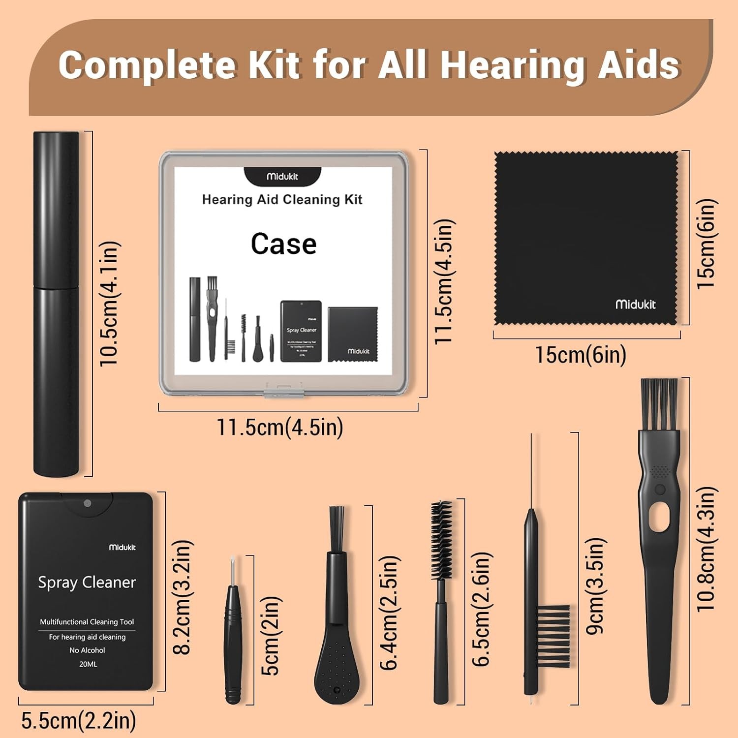 Hearing Aid Maintenance Kit with Cleaning Pen