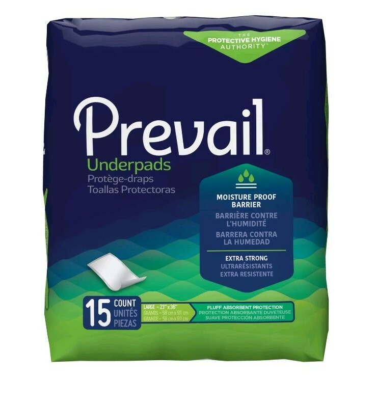 15 Pack Prevail Disposable Extra Strong Absorbent Underpads Large Fluff 23X36