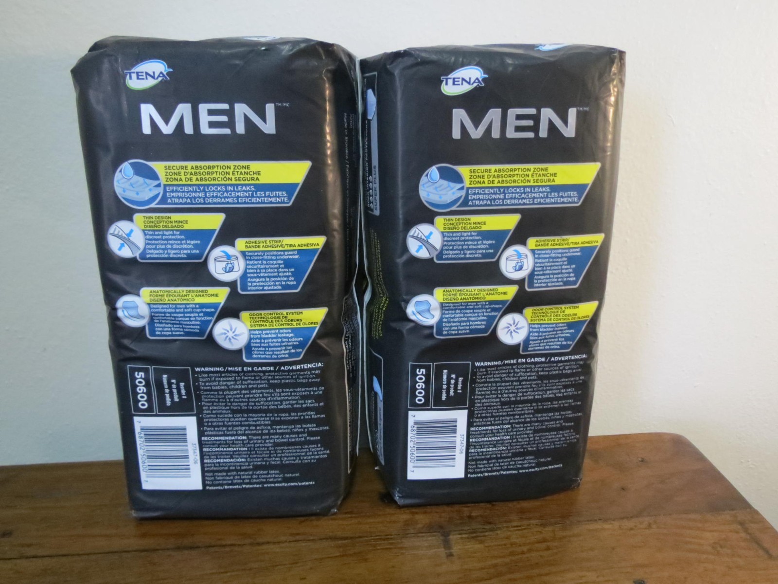 2 Pack of TENA Incontinence Guards for Men, Moderate Absorbency 20 ct (40 total)