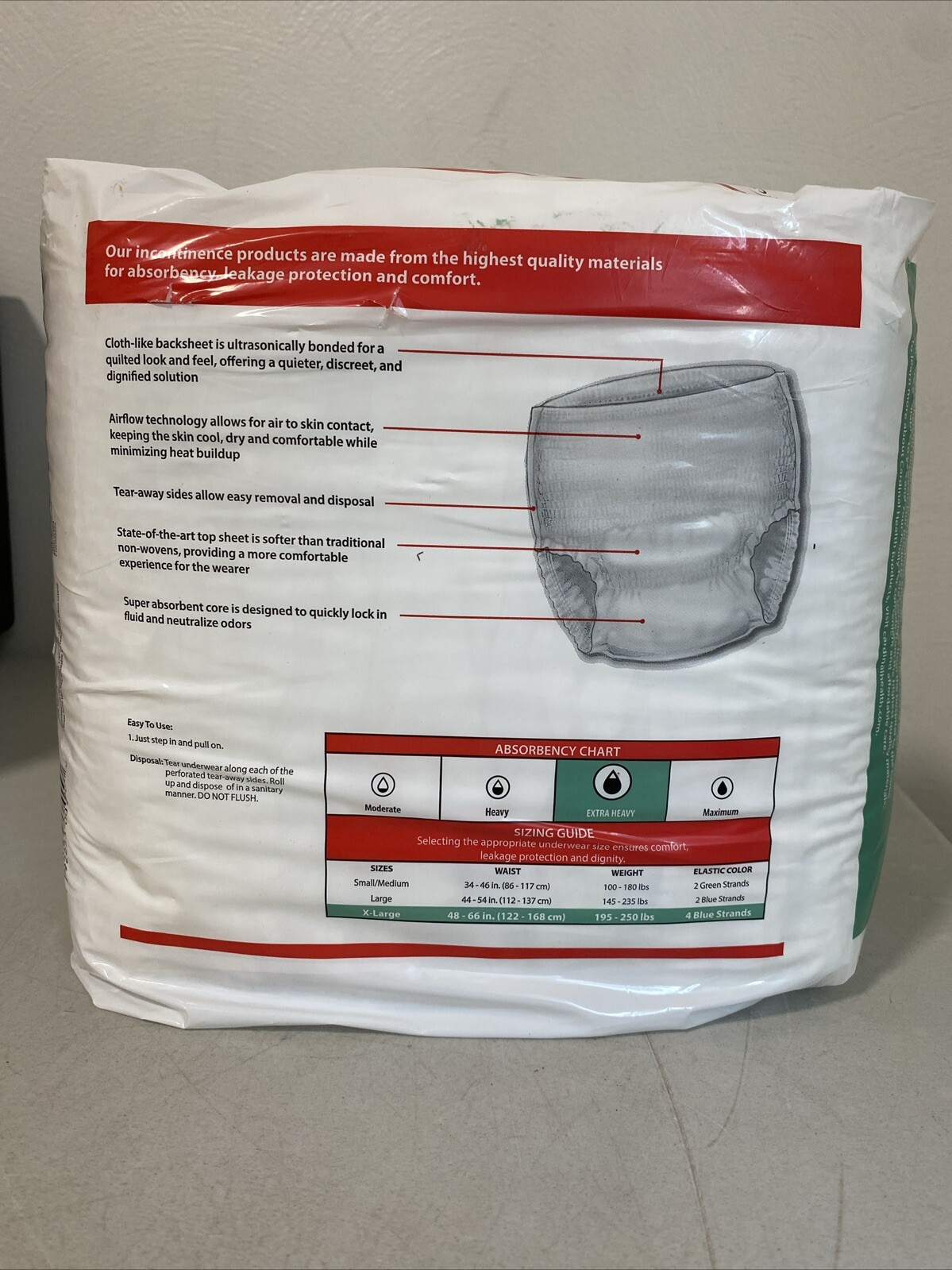 New Cardinal Health Underwear-Extra Heavy Absorbent XL 14 Count