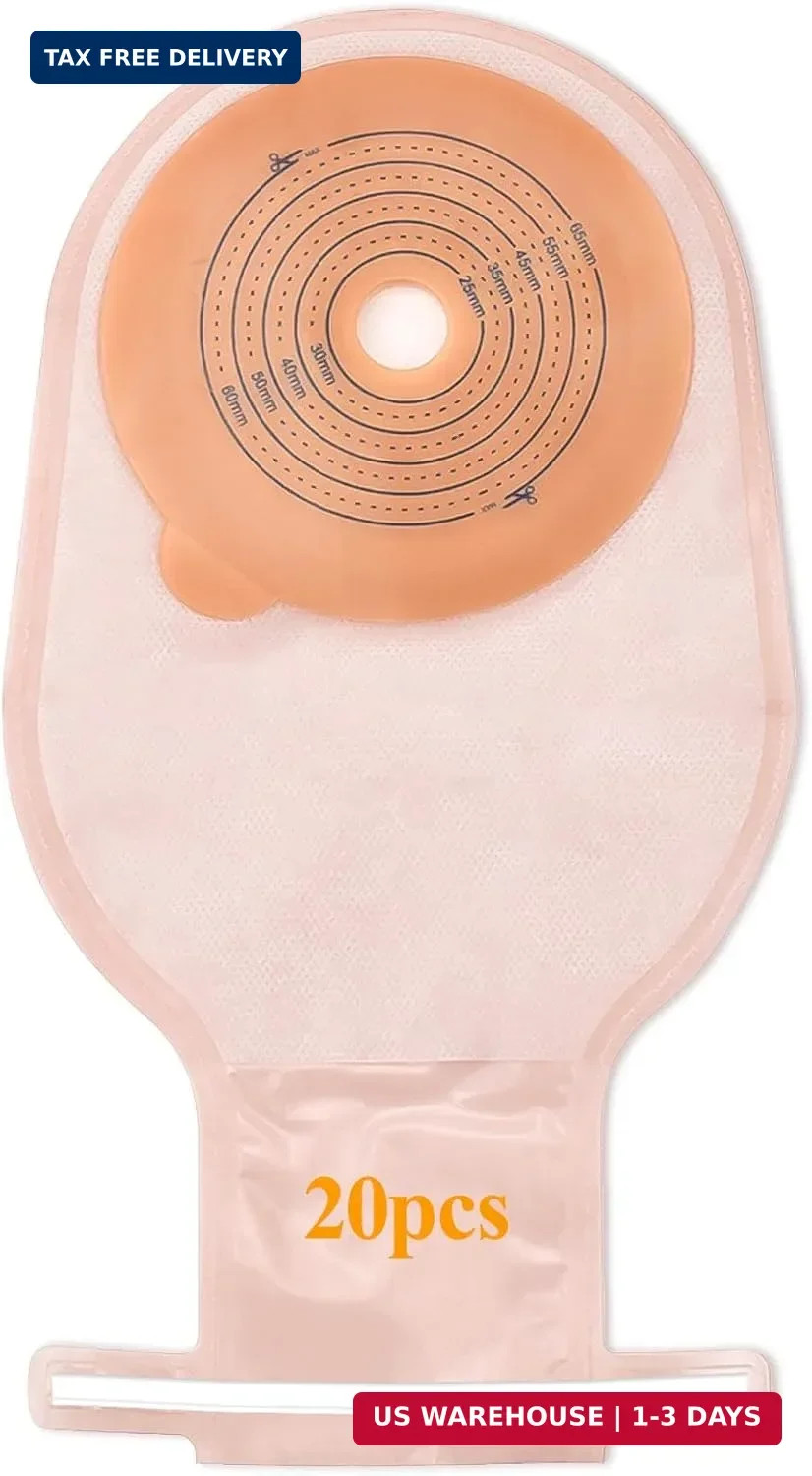 20 PCS Colostomy Bags, Ostomy Bag Colostomy Supplies, One Piece Drainable Pouche