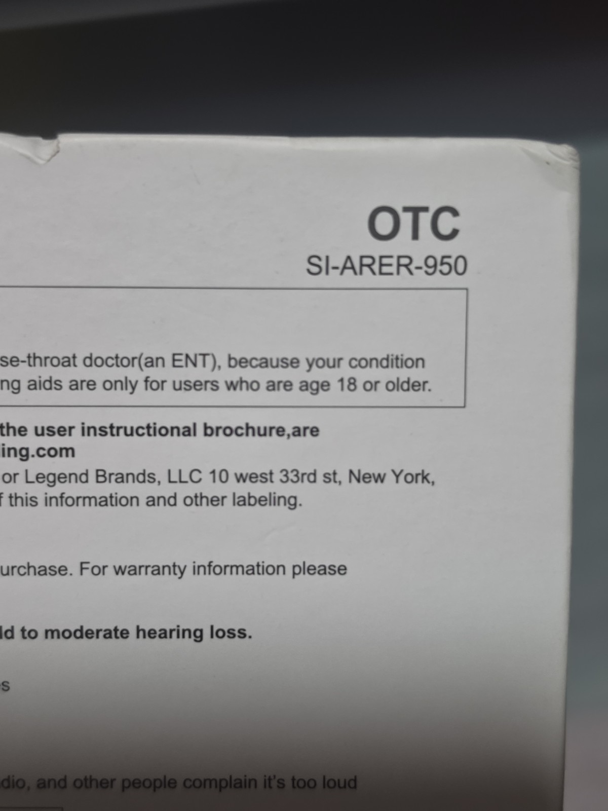 Sharper Image Smart OTC Hearing Aids Noise Cancelling JH-D26AT 20 Hours Recharge