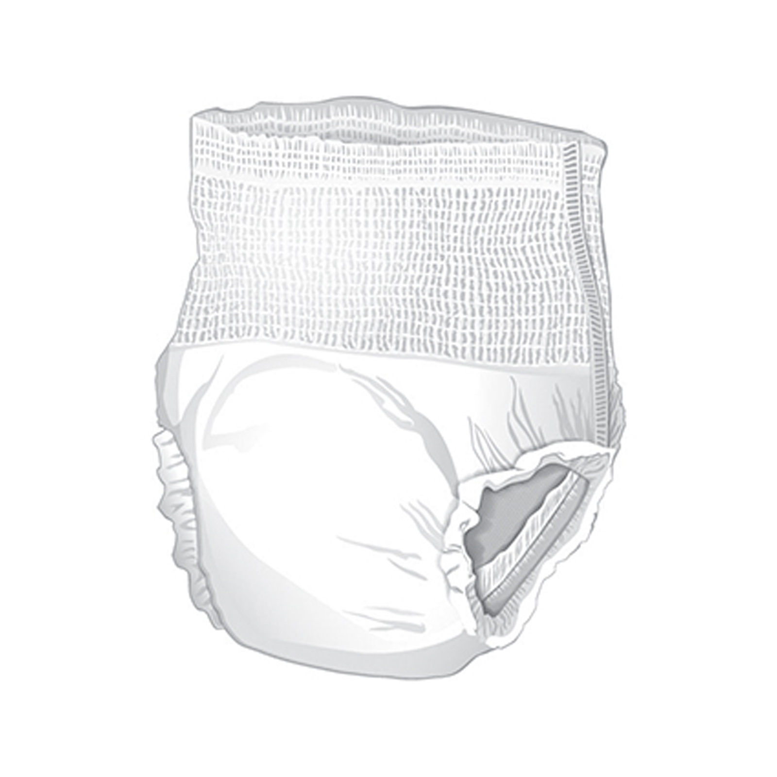McKesson Adult Disposable Cloth Underwear Maximum Absorbency – Size M 64 Count