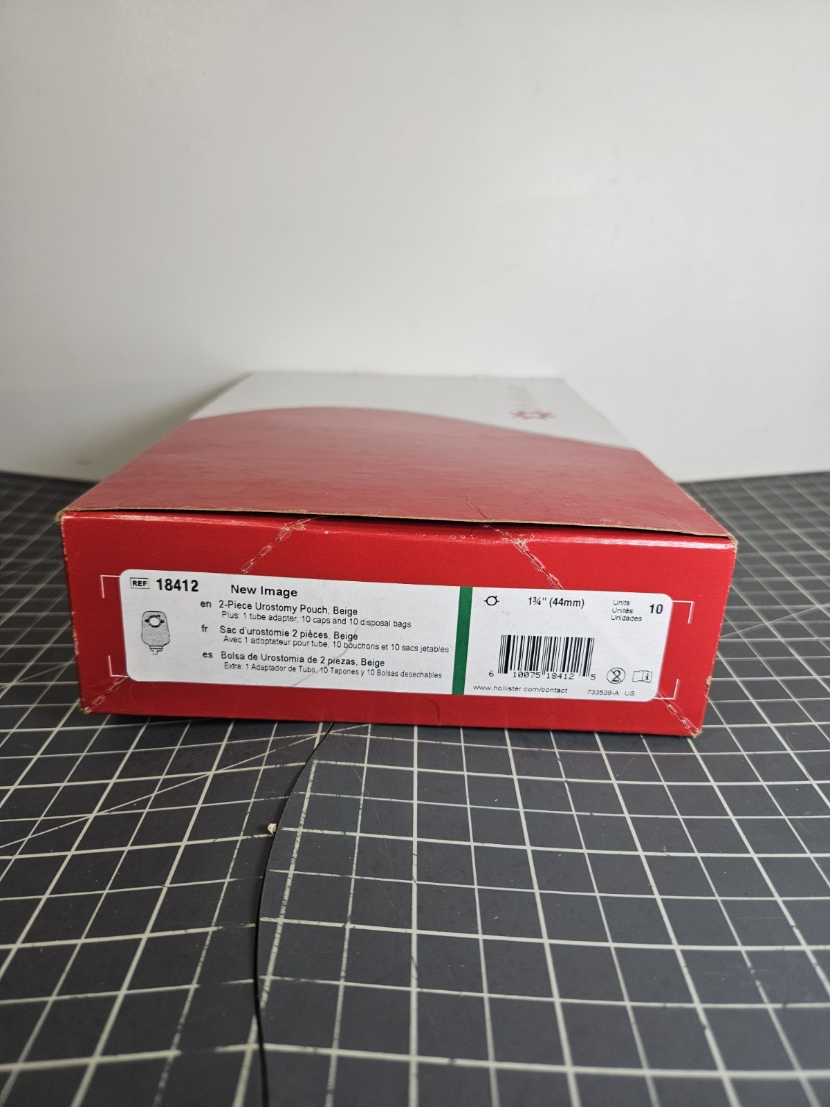 1 Box of 10 pieces Hollister 18412 2-Piece Urostomy Pouch 44mm 1 3/4″ Exp 2030