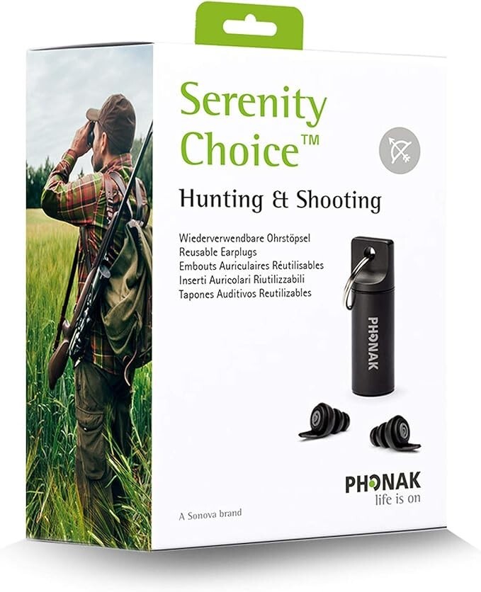 Phonak Serenity Choice Shooting + Hunting Reusable Earplugs Hearing Protection