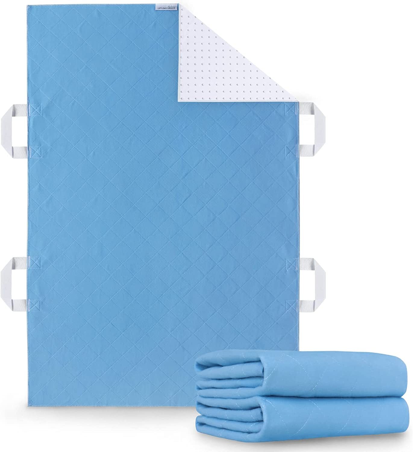 Waterproof Positioning Bed Pad with 4 Handles Incontinence Pads 34”x52″ 2 Pack