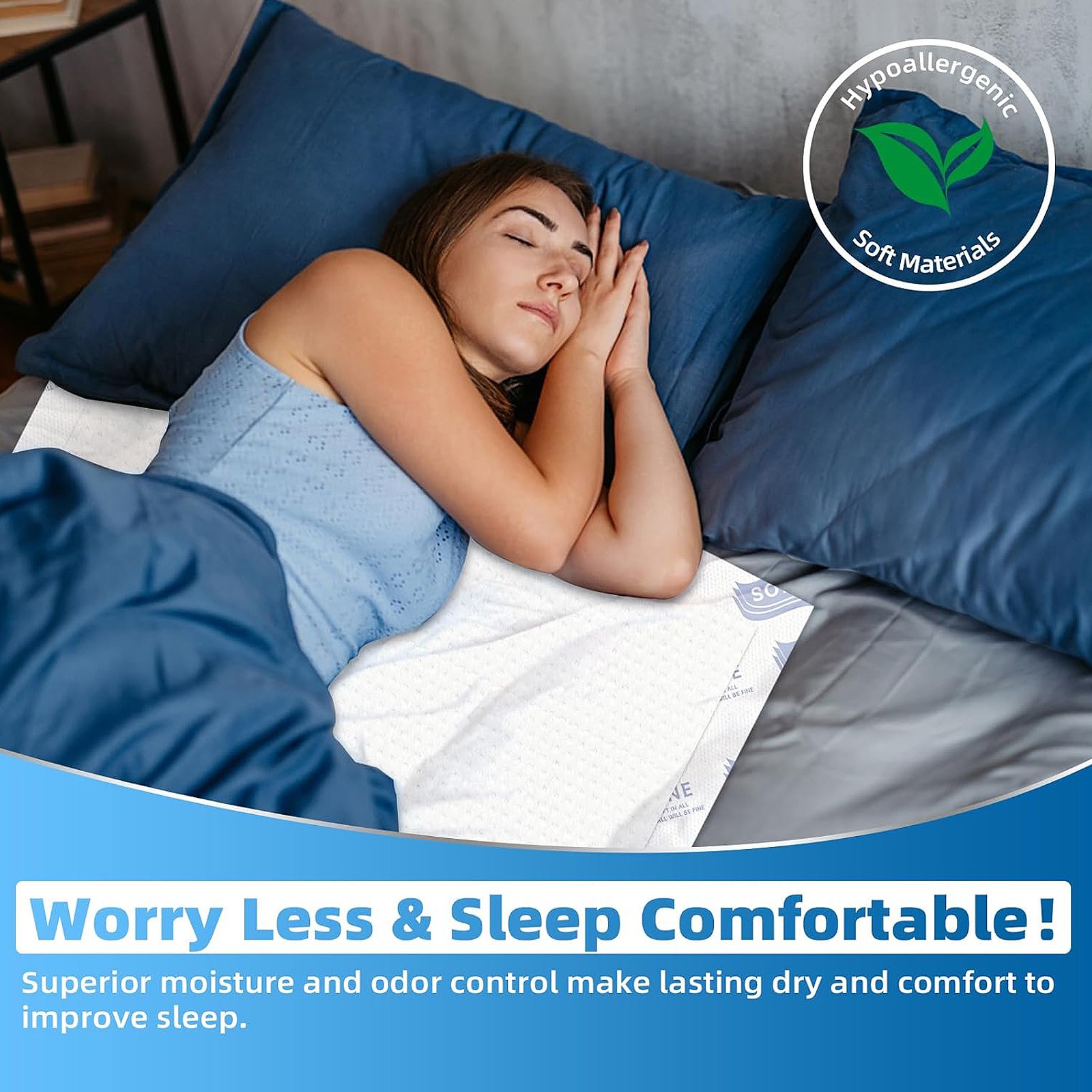 36″x36″ Disposable Bed Pads for Kids, Adults, Pets, Heavy Absorbent, 30 Count
