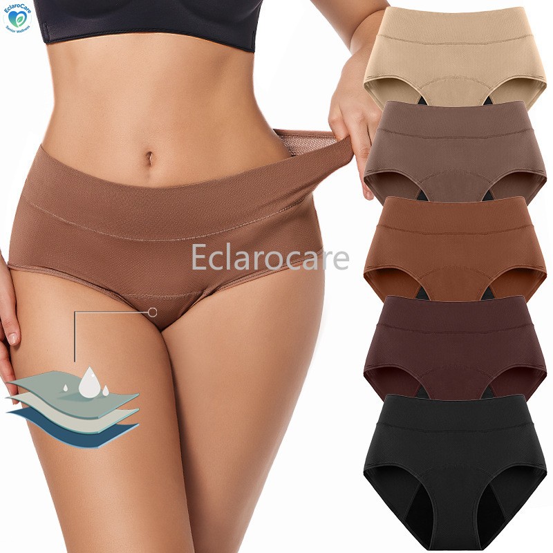 6pcs Period Underwear Women 3-Layer Leak Protection Ventilation holes cotton
