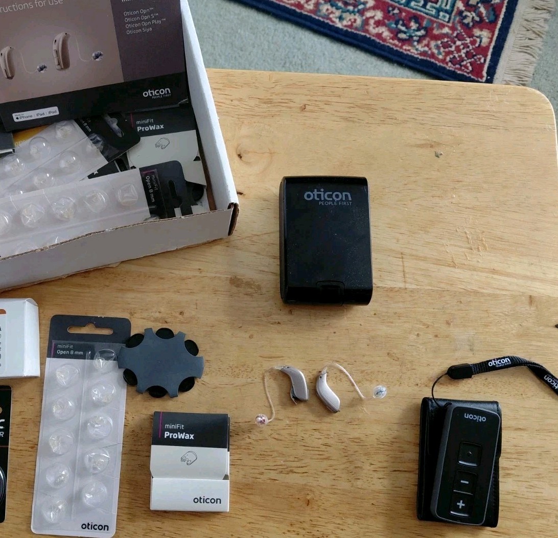 Oticon miniRITE Hearing Aids (Gray) Very Good