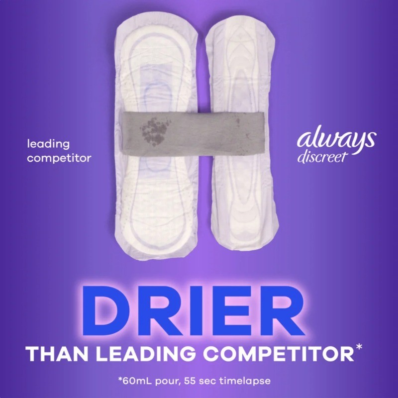 Always Discreet Incontinence Pads, Ultimate Extra Protect Absorbency, 42 CT