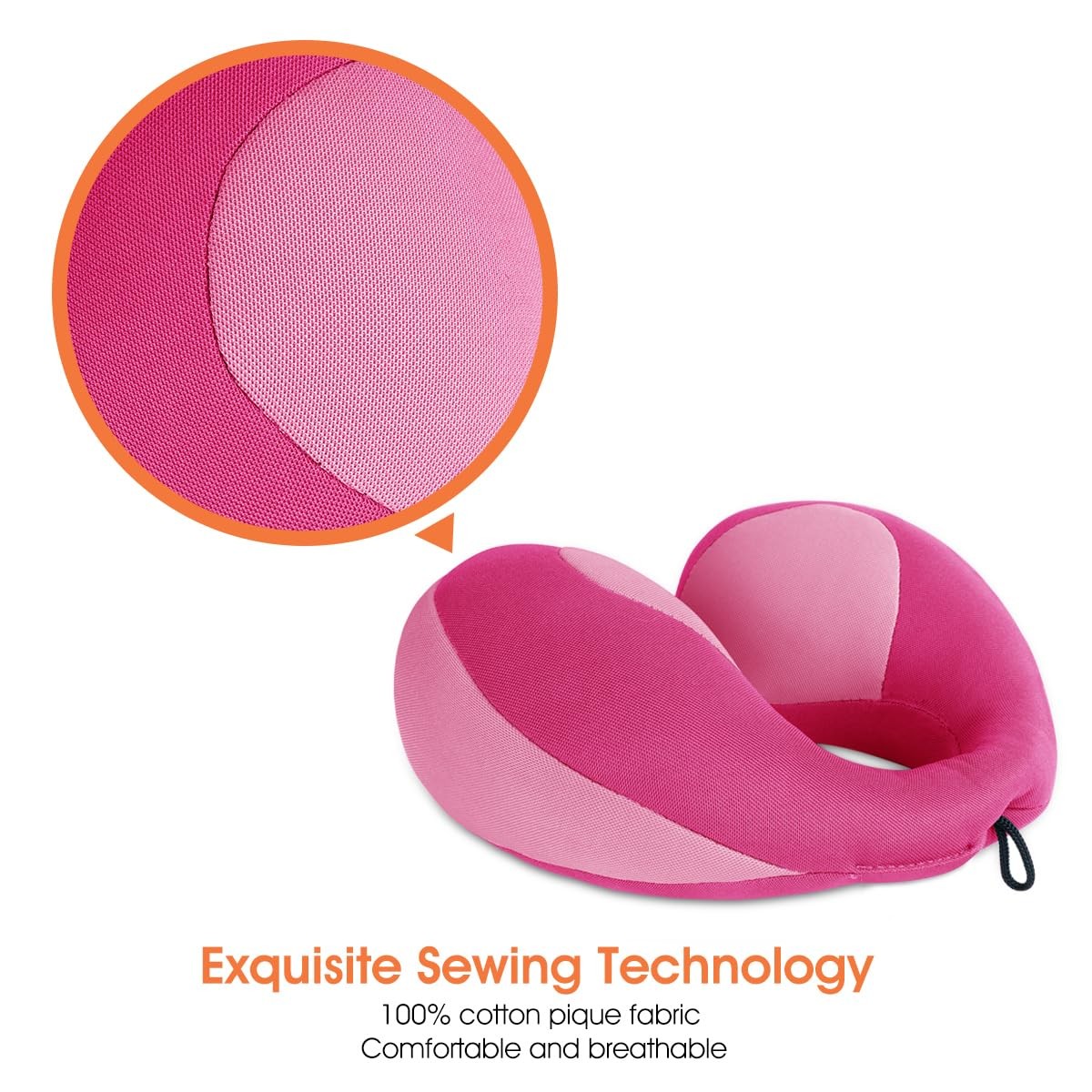 INFANZIA Kids Chin Supporting Travel Neck Pillow, Helps Child-Size, Pink