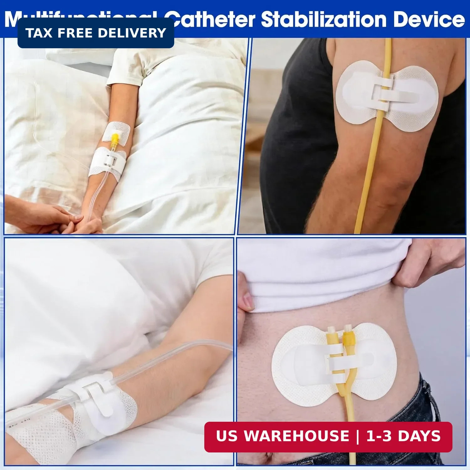 6Pcs Foley Catheter Stabilization Device, Large Size Catheter Tube Holder, Urina