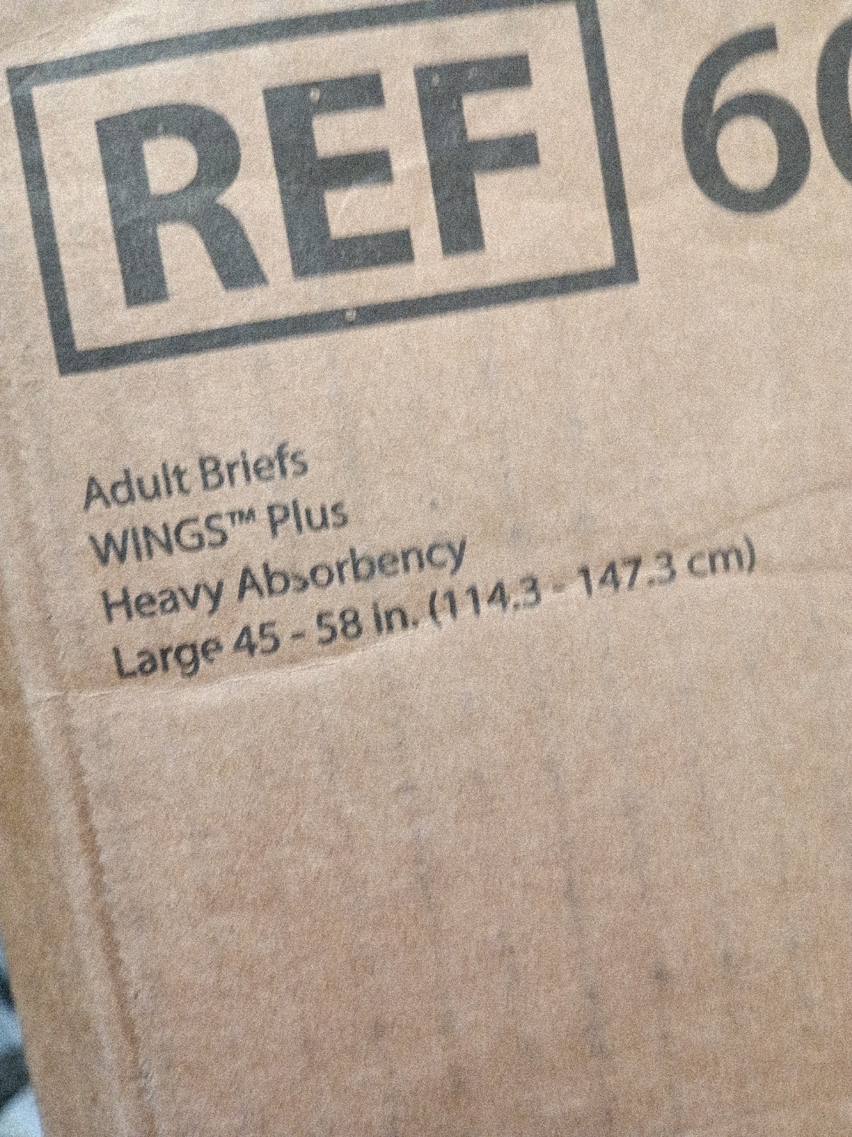 Cardinal Health Adult Briefs Wings Plus Large 45″ – 58″ CA of 72, 104