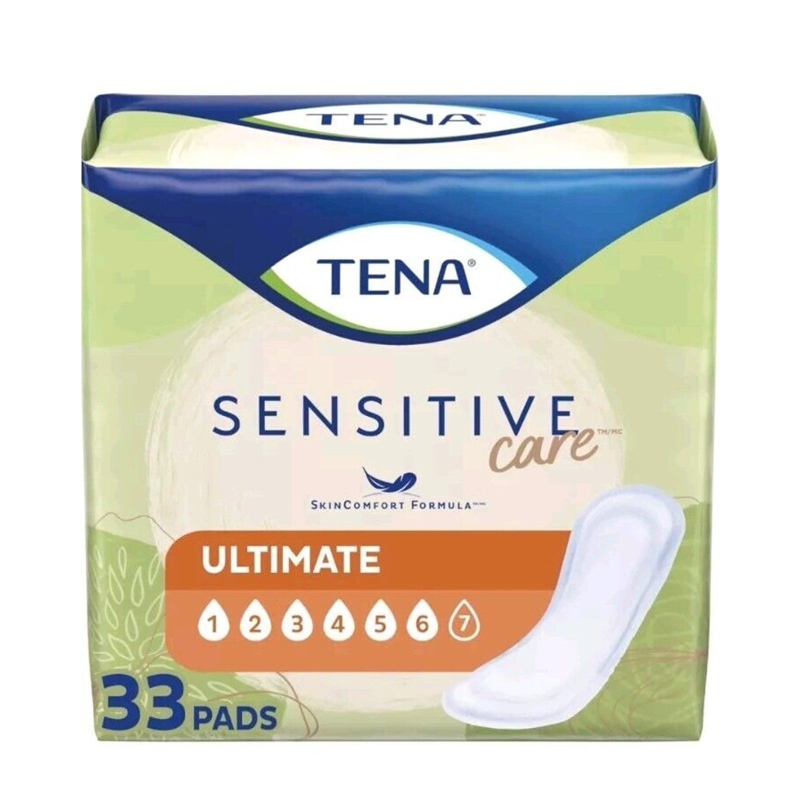 Tena Ultimate Incontinence Pads Women Level 6 33 Count Sealed Pack