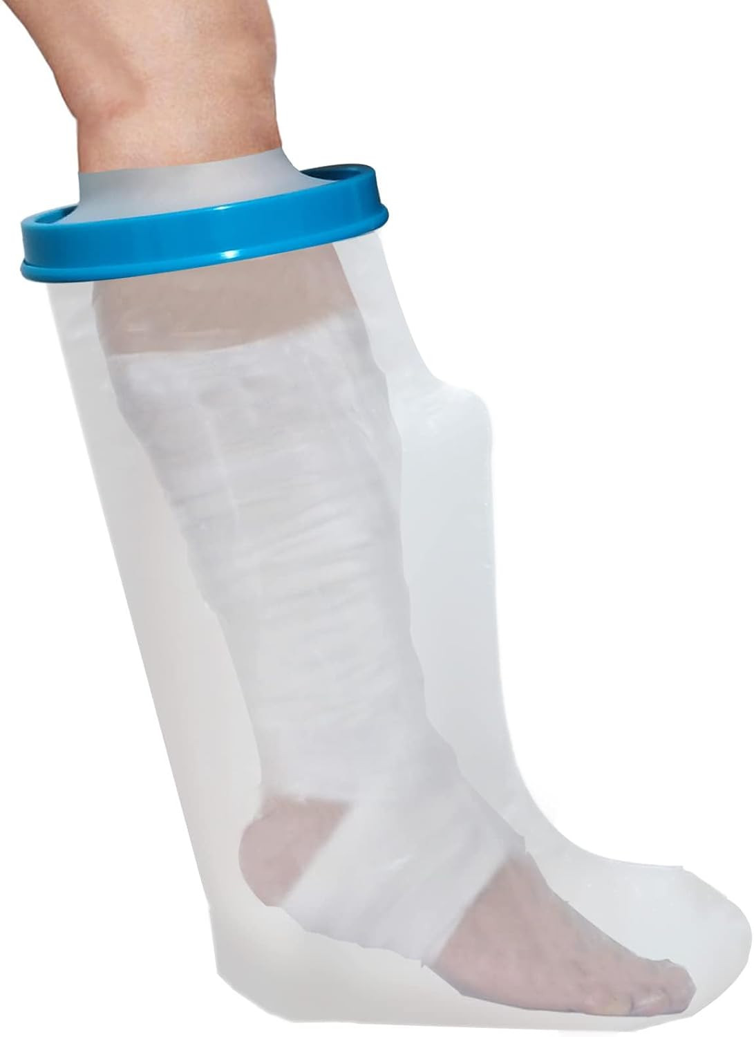 Waterproof Leg Cast Cover for Shower, Reusable Adult Short Leg Protector