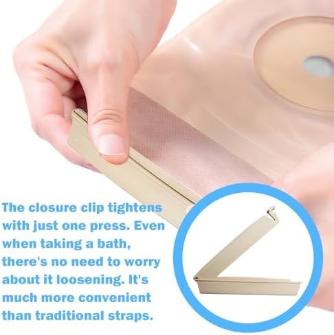 10 Pcs Ostomy Bag Clips,Drainable Pouch Clamps,Colostomy Supplies | Reusable for