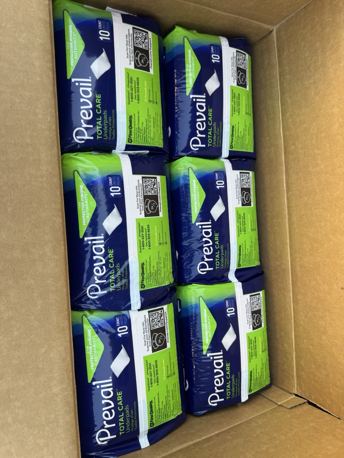 CASE OF 12 UNITS Prevail Total Care Disposable Underpads XL Size 30″ x 30″ 10pk