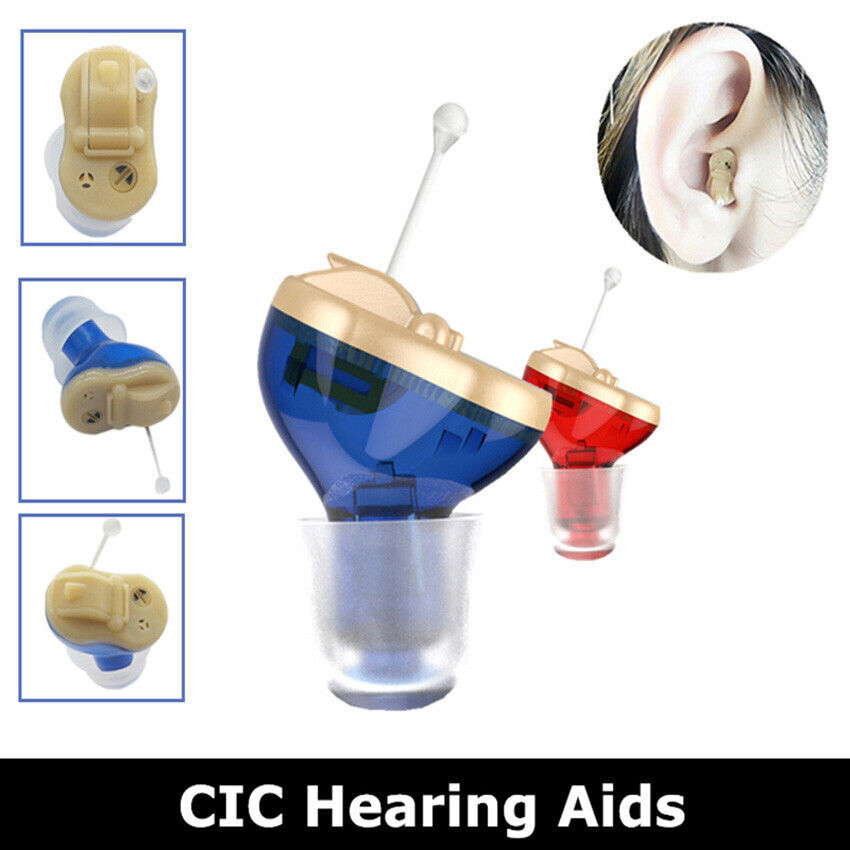 L/R Mini Digital Hearing Aids Invisible In-Ear Enhancer Sound Amplifier
