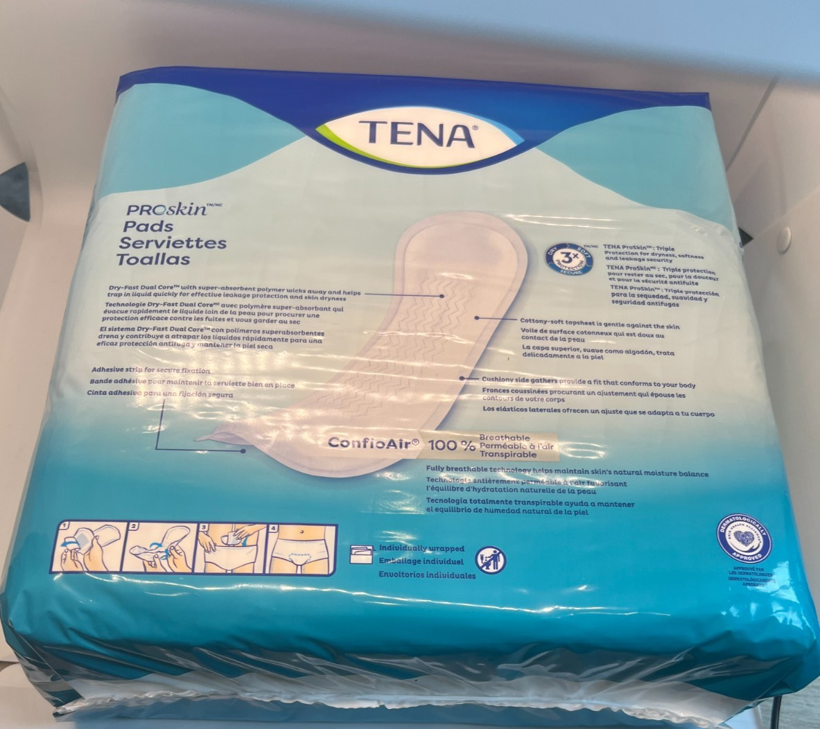 Tena Daily Pads Heavy Long Maximum Absorbency 39 Ct New 15″ 3 packs 117 pieces