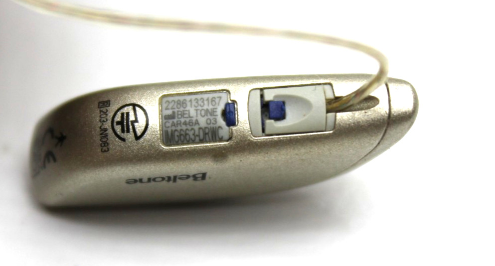 Beltone CAR46A Rechargeable RIE Digital Hearing Aid Bluetooth FCC X26CAR46A