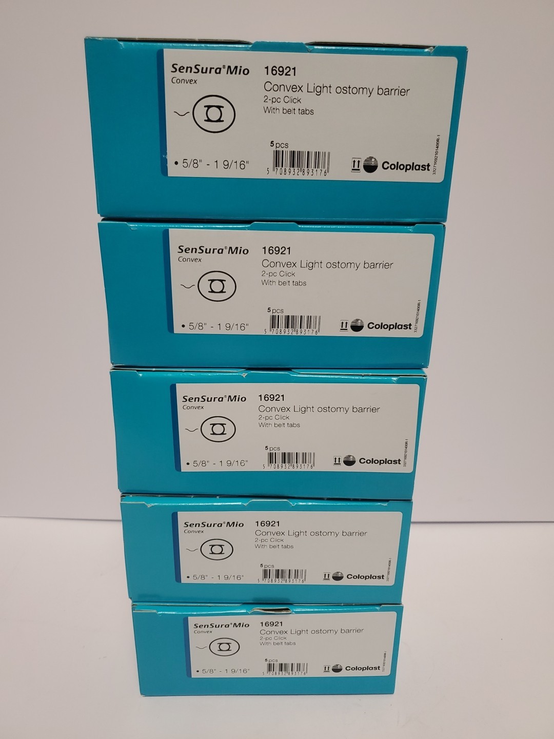 Lot Of 25 Sensura Mio 16921 Convex Light Ostomy Barrier 2pc Click Exp 2027