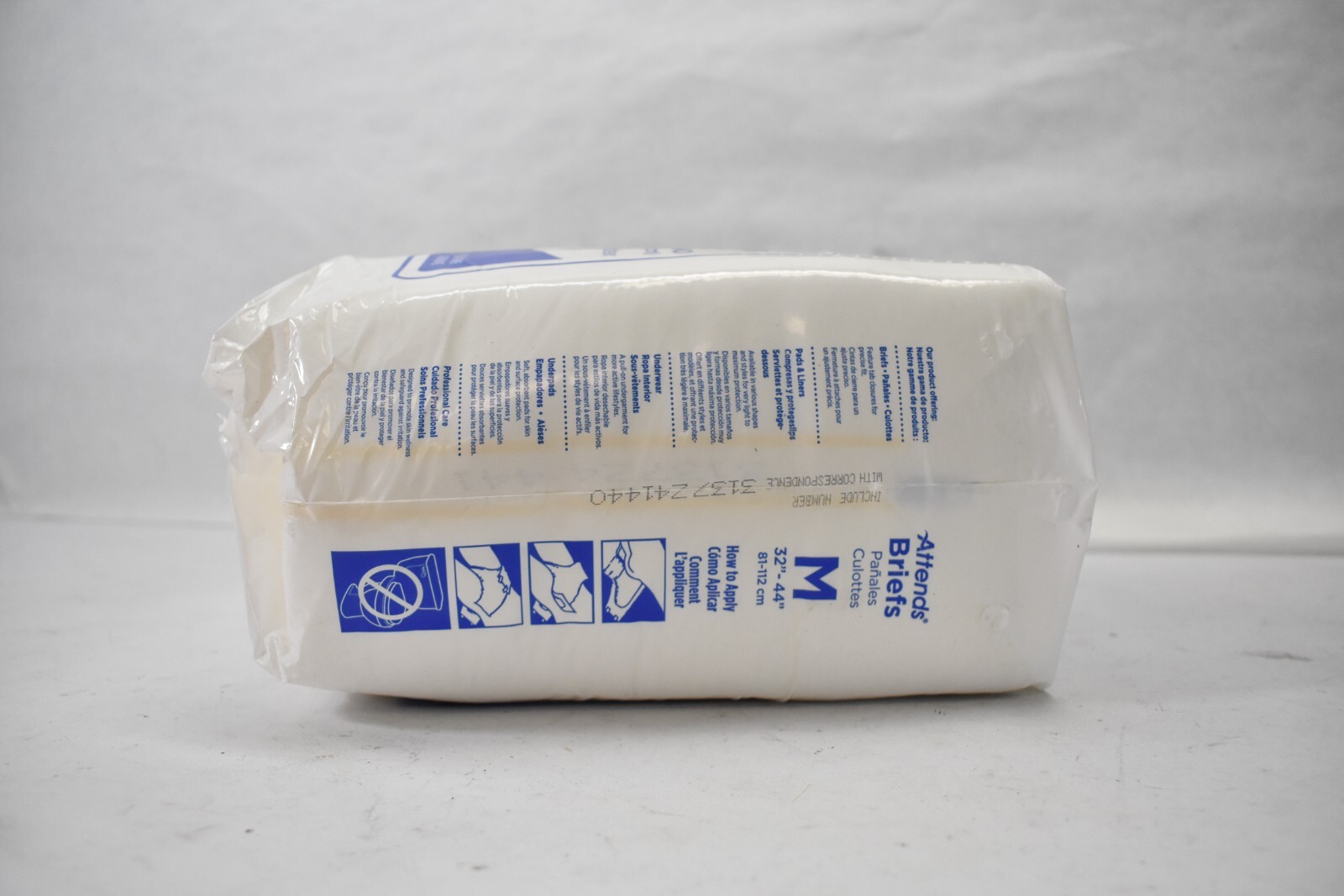 Lot of 4 Attends Care Advanced Briefs Heavy Absorbency Medium Size 32″ To 44″