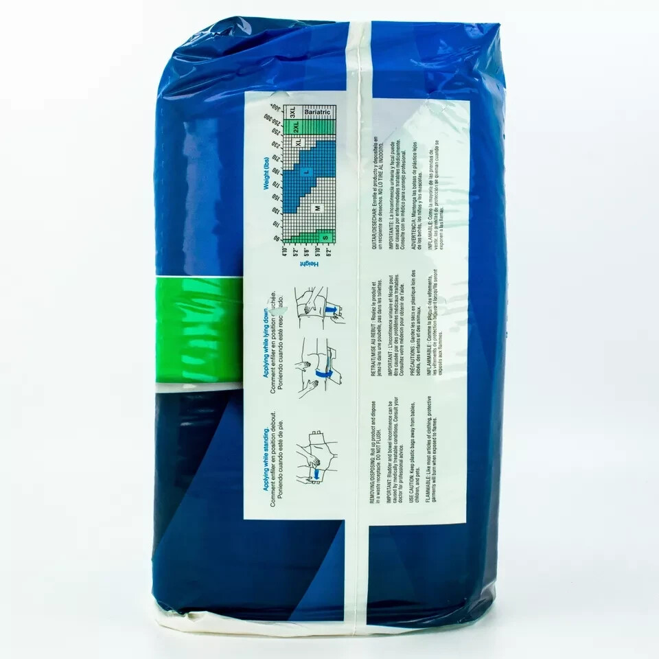 Presto Adult Diaper Briefs with Tabs Supreme XXL 1 Case 63″ – 69″ Pack of 48