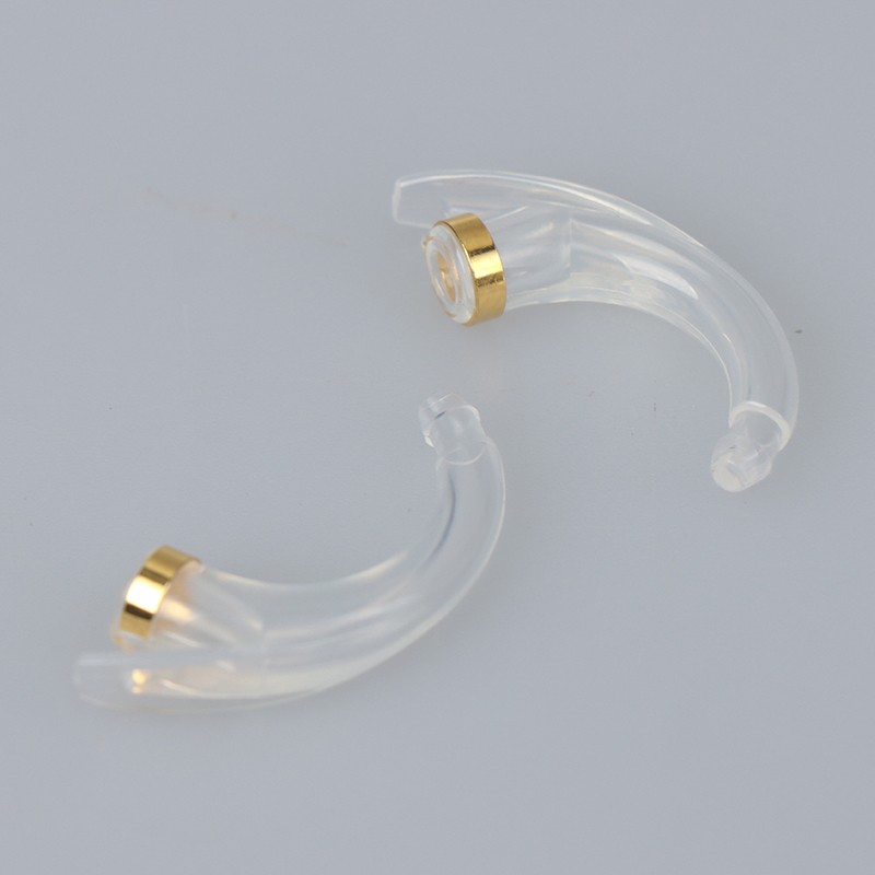 2Pcs Earmold Model Hook Anti-howling Elbow Tubing Connector for Ear Hearing AiAL