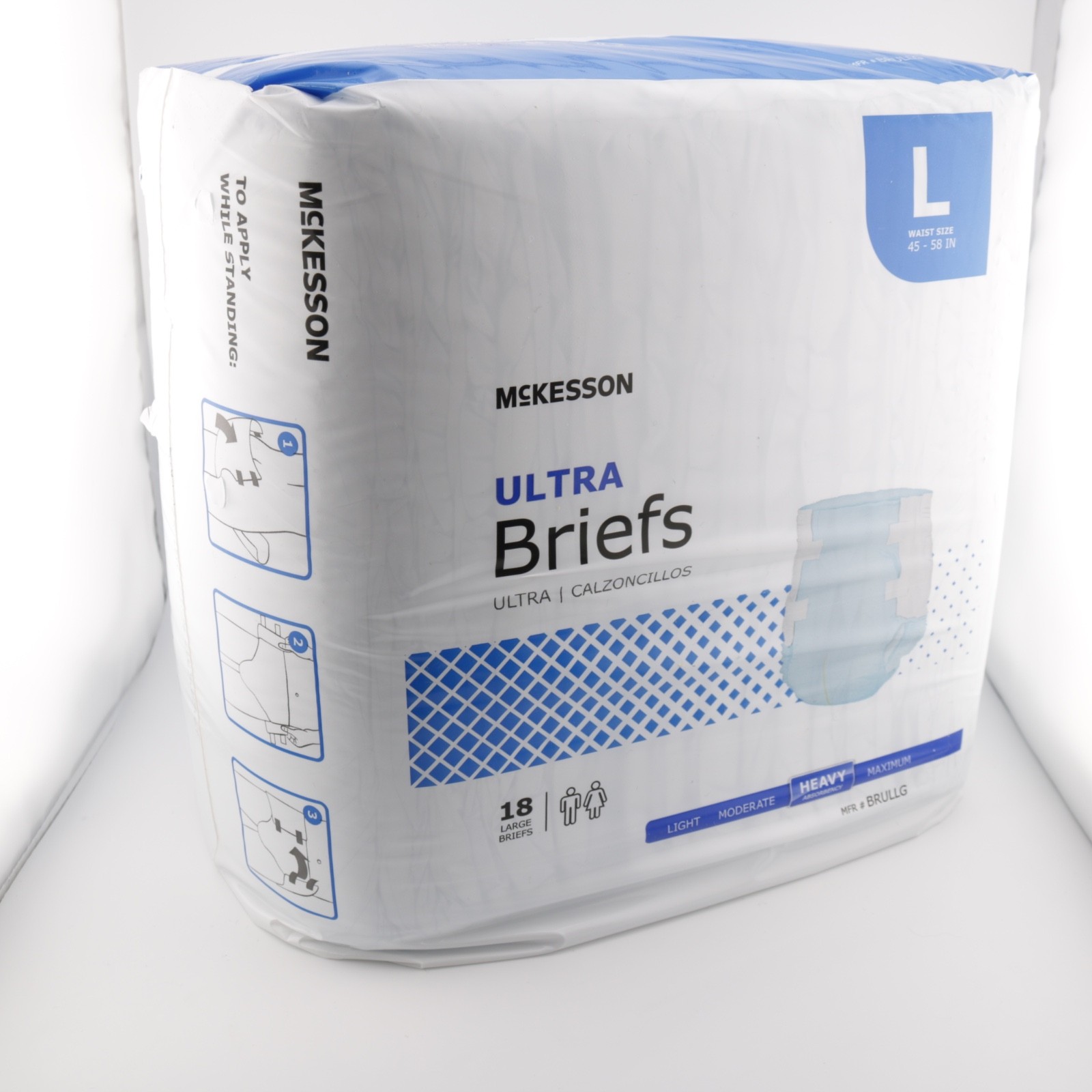 McKesson Ultra Briefs 18 Large Heavy Absorbency Unisex Brand New Pack