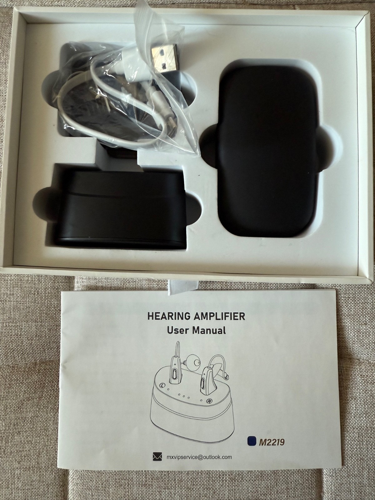 NVBOTY M2219 Hearing Aids Seniors Rechargeable 5-Level Volume OTC Noise Cancel