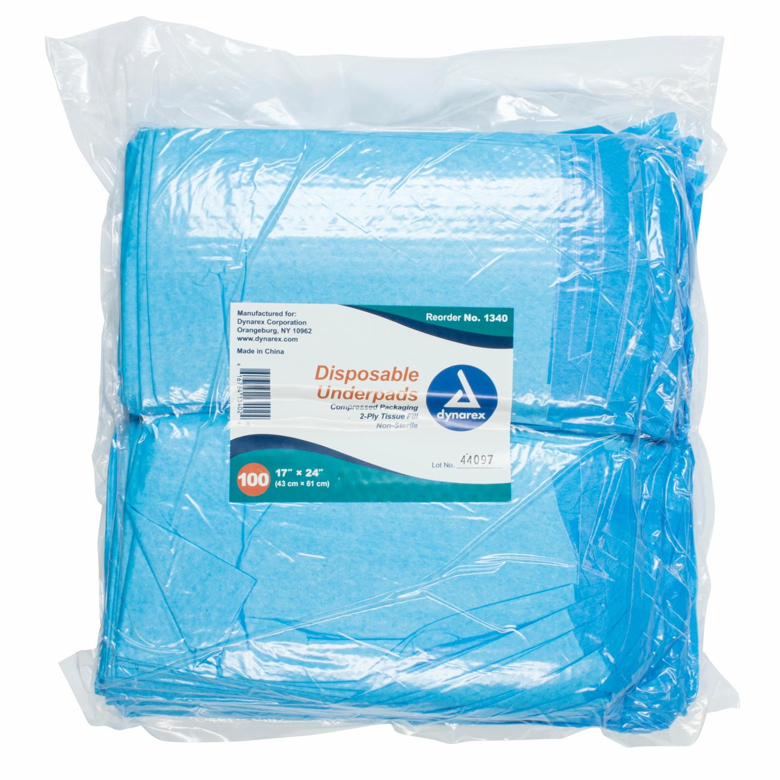 Dynarex Disposable Underpad Fluff 17X24″ 1340 300 pads
