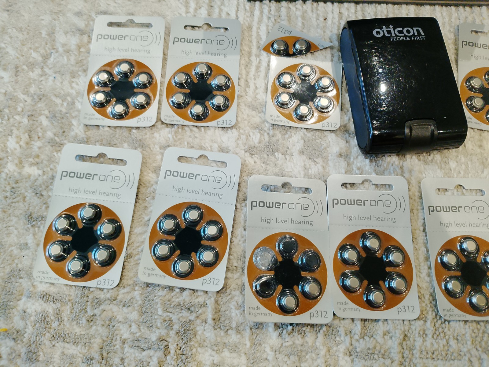 Oticon Opn 1 Hearing Aid Pair Bundle – Gold/Champagne BTE with Case & Batteries