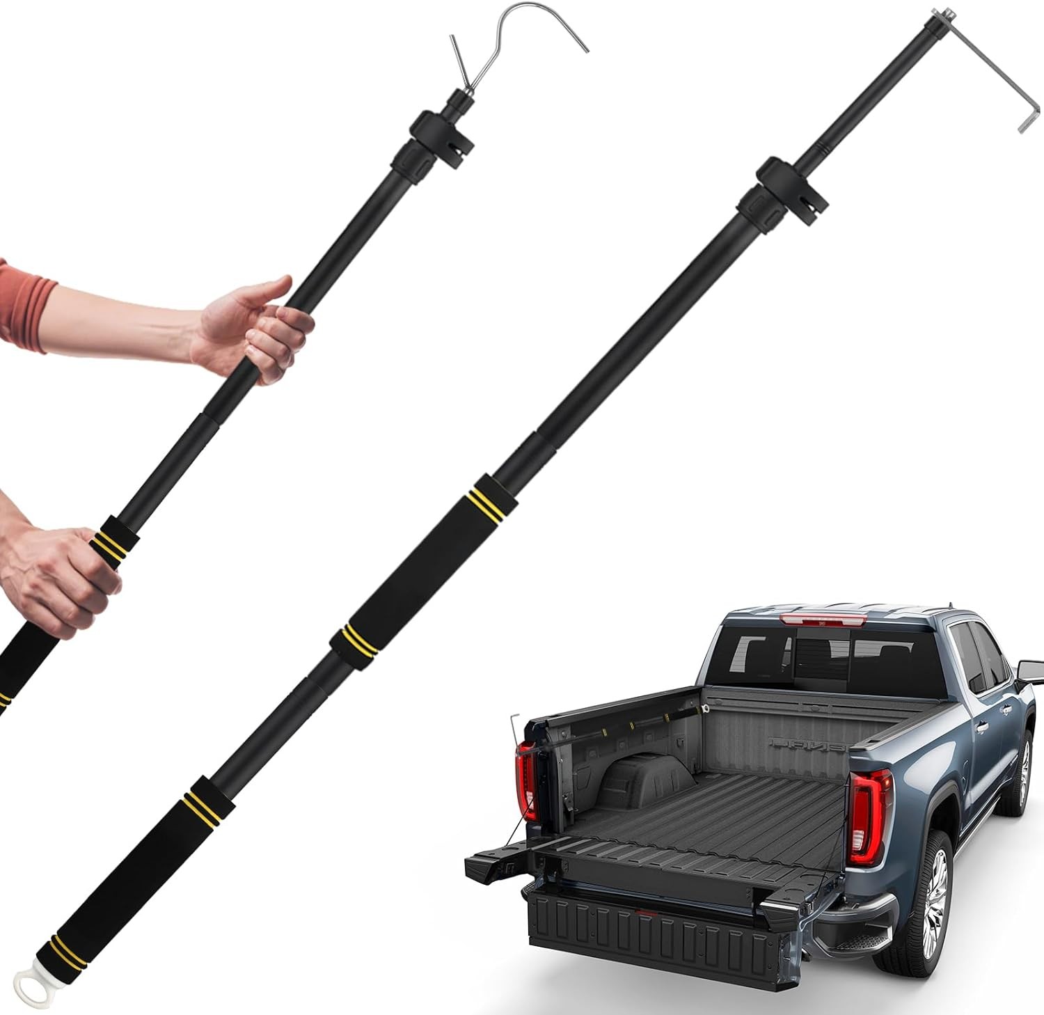 Truck Bed Grabber Tool Heavy Duty, Grabber Truck Cargo Retriever Long Handle