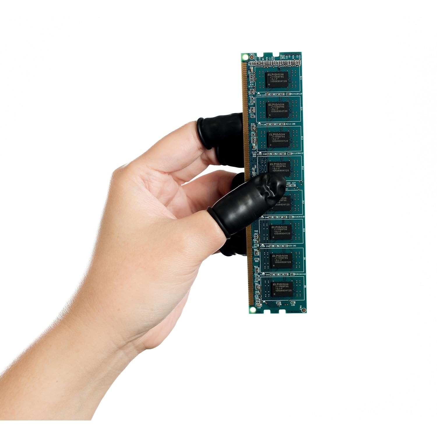 Conductive Latex Finger Cots, Large Black Pack of 720 – Ideal for ESD Protection