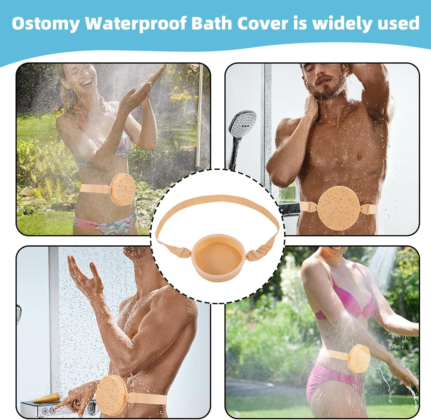Ostomy Shower Cover, Stoma Ostomy Waterproof Bath Cover for Ostomy, Colostomy…