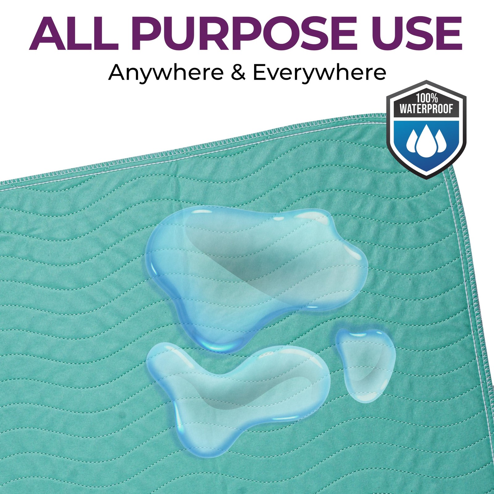 Epicessentials Incontinence Bed Pads Washable Waterproof Mattress Protector
