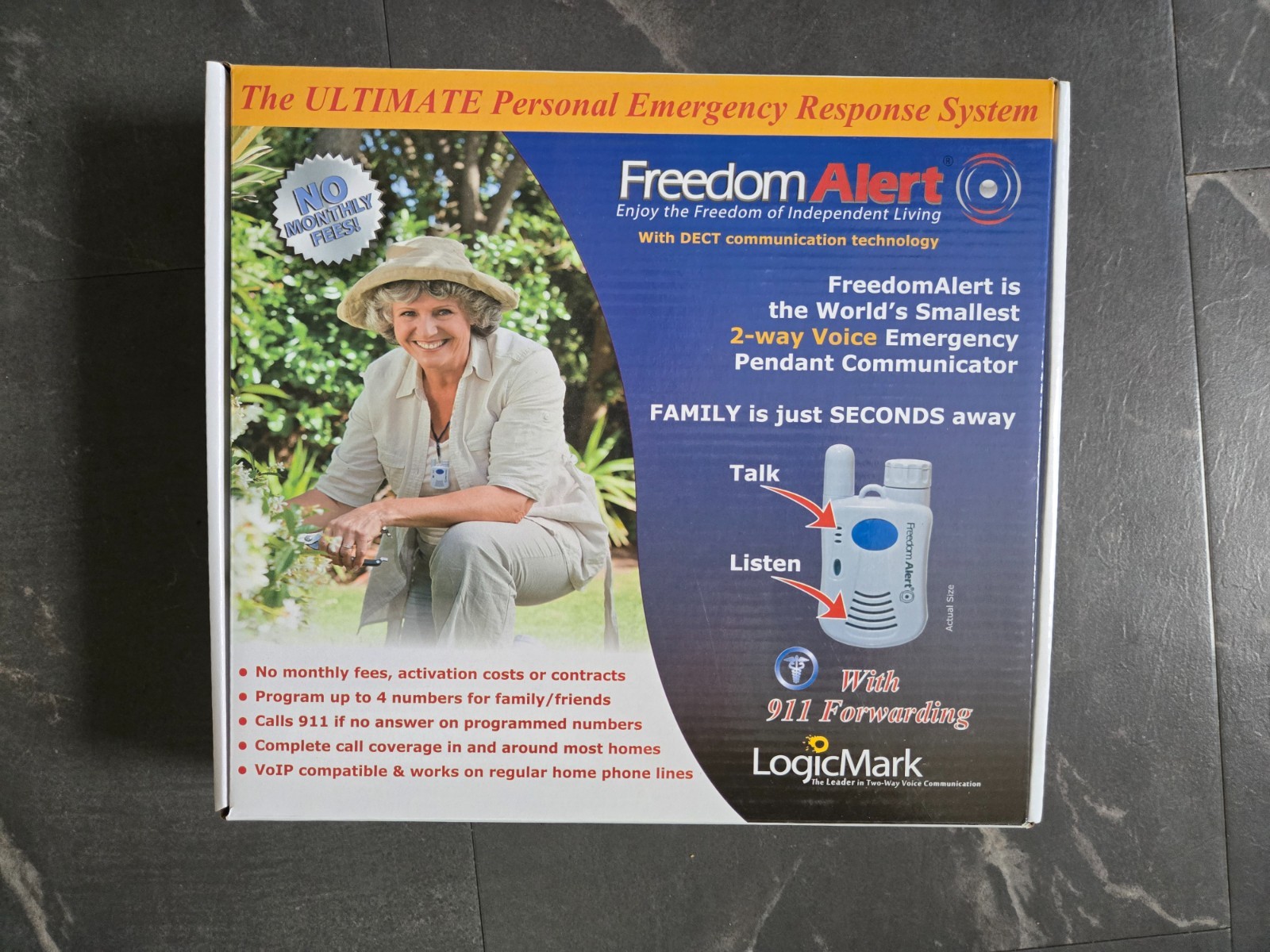 Freedom Alert 35911 LogicMark Personal Emergency Response System New Open Box