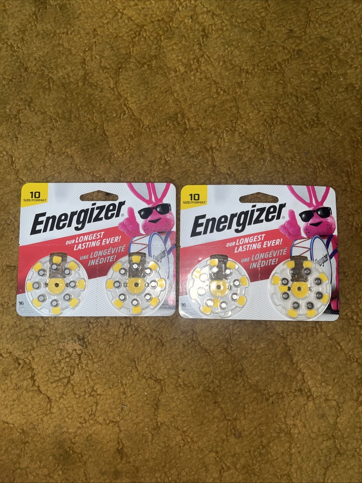 Energizer Hearing Aid Batteries Size 13 Orange Tab 32-Pack Lot of 2 Long-Lasting