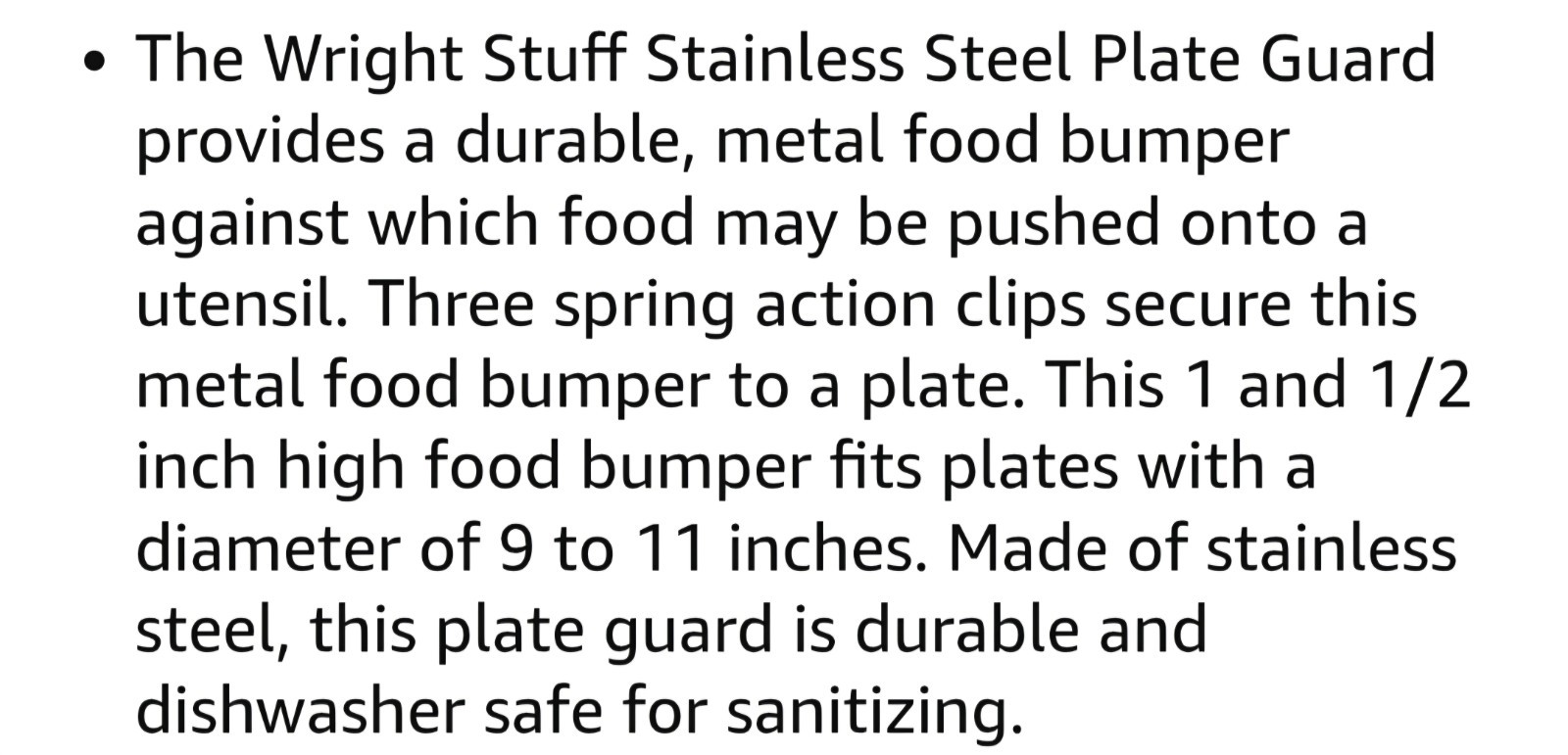 Plate Food Guard Stainless Steel Clip-On Spill Prevention Scooping Food Set of 6