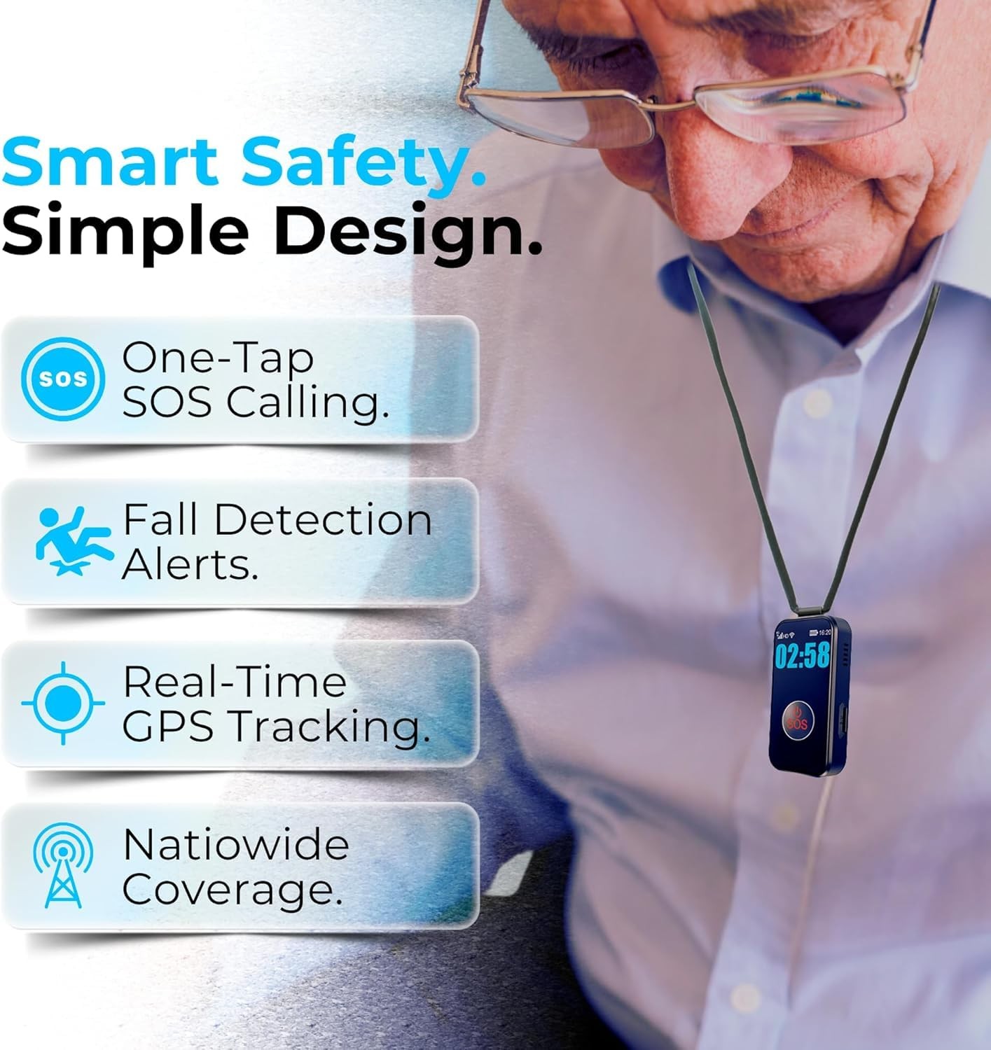 New 2026 Fall Alert Device, Medical Alert Pendant with for Seniors, SOS Call,…